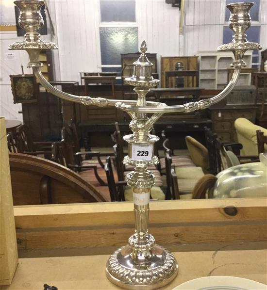 Boulton plated candelabrum(-)